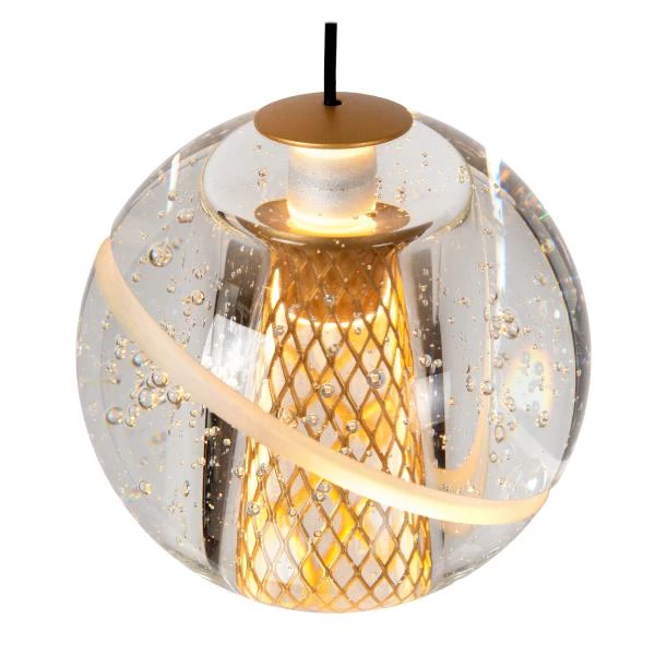 Lucide DILENKO - Lámpara colgante - Ø 14 cm - LED - 1x4,2W 2700K - Oro mate / Latón - detalle 2